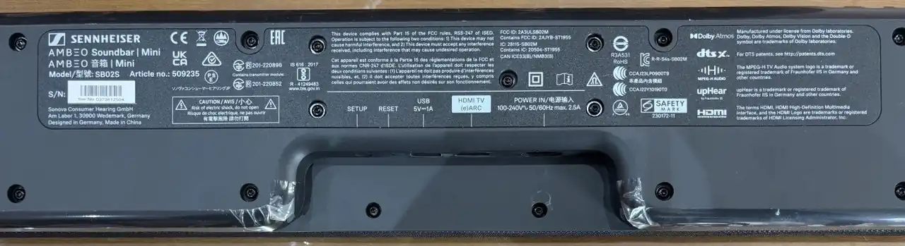 Barra de sonido Sennheiser AMBEO Soundbar Mini